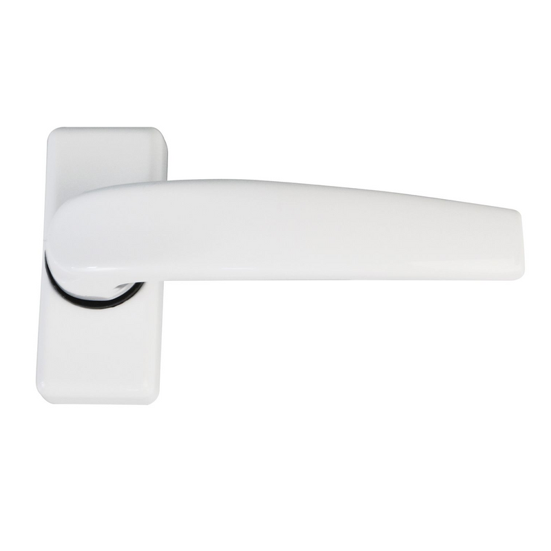 Set of white finished aluminum handles ideal for exterior and metal doors