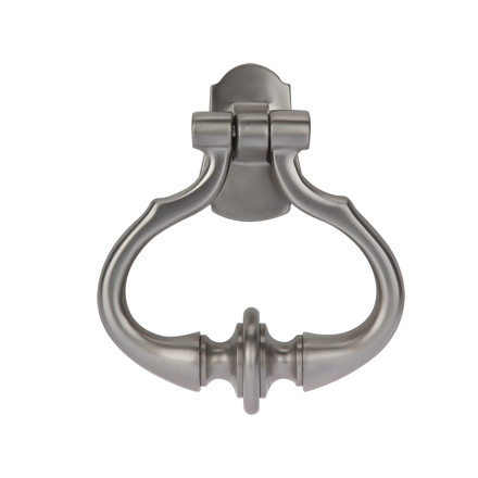 Rustic brass knocker with satin nickel finish