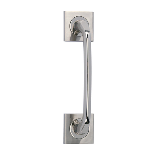 Zamak handle with square rosette polished chrome finish model 734 