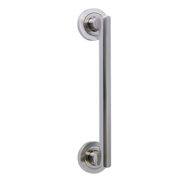 Aluminum handle with round rosette satin nickel finish model 530A 