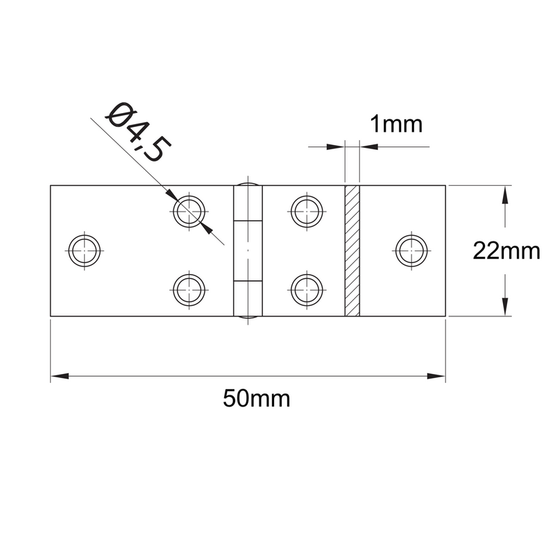 Branch hinge with elongated steel base in zinc-plated finish for furniture