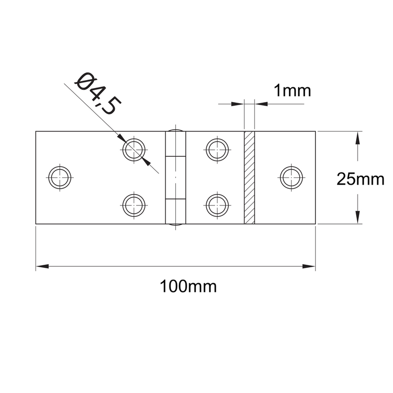 Branch hinge with elongated steel base in zinc-plated finish for furniture