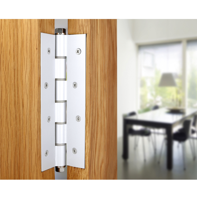 White single-action adjustable spring hinge with self-closing 