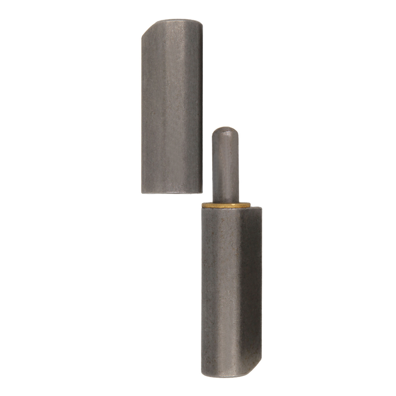 Pernio ø20x140x25mm torneado con arandela de acero tipo gota para puertas metálicas