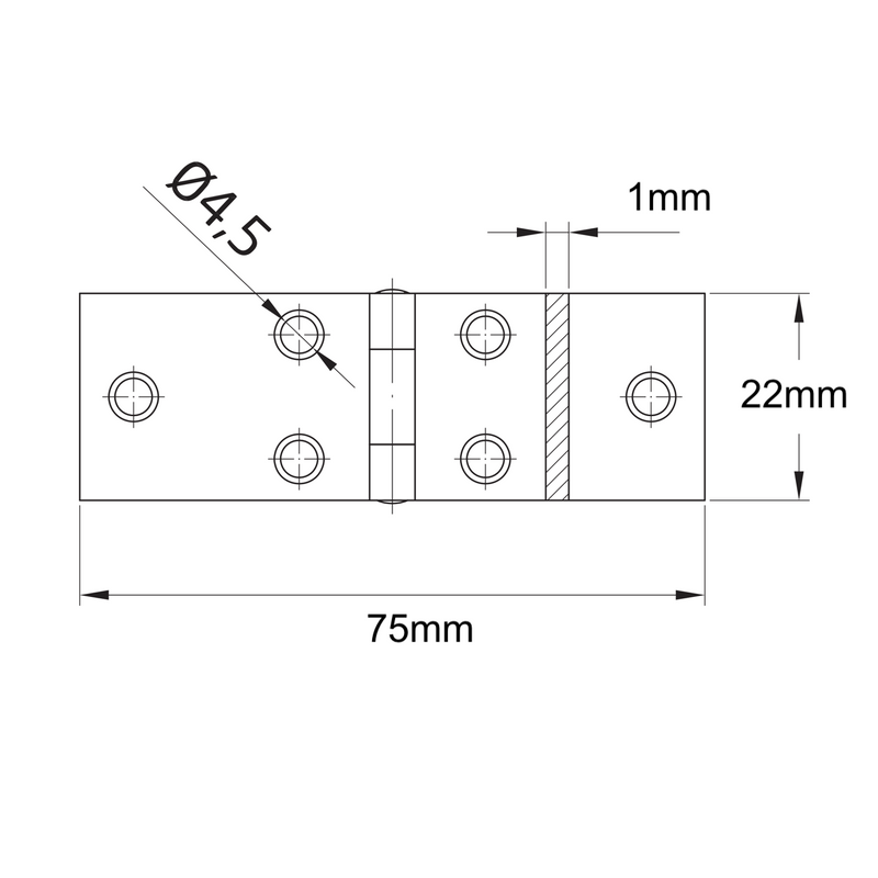 Branch hinge with elongated steel base in zinc-plated finish for furniture