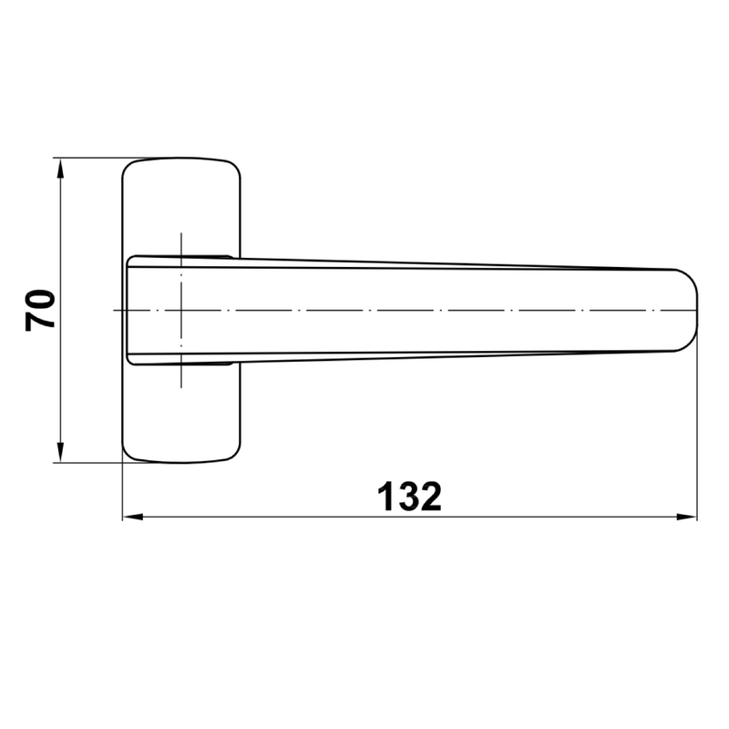 Set of handles with black finished aluminum curved handle for aluminum exterior doors