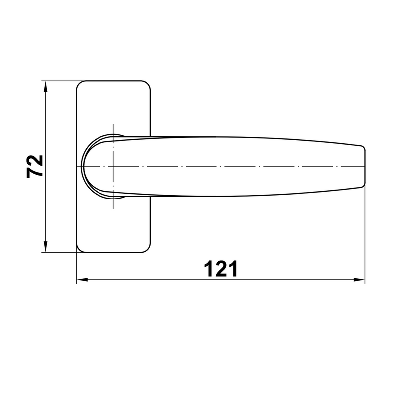 Set of white finished aluminum handles ideal for exterior and metal doors