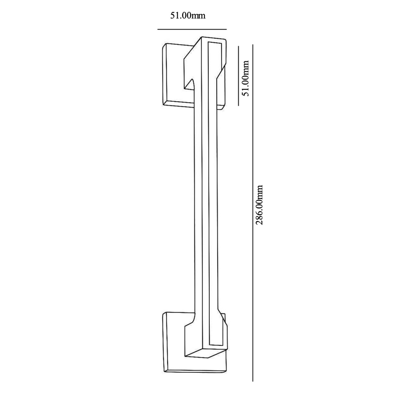 Handle with square rosettes in titanium and satin nickel, straight style for doors 