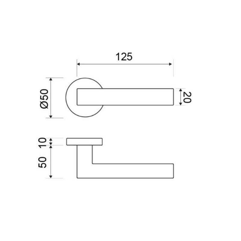 1802 brass handle in matte gold finish with round rosette for doors