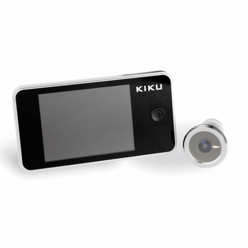 Mirilla digital Kiku con pantalla de 3,2" y cámara cromo brillo visión 105º
