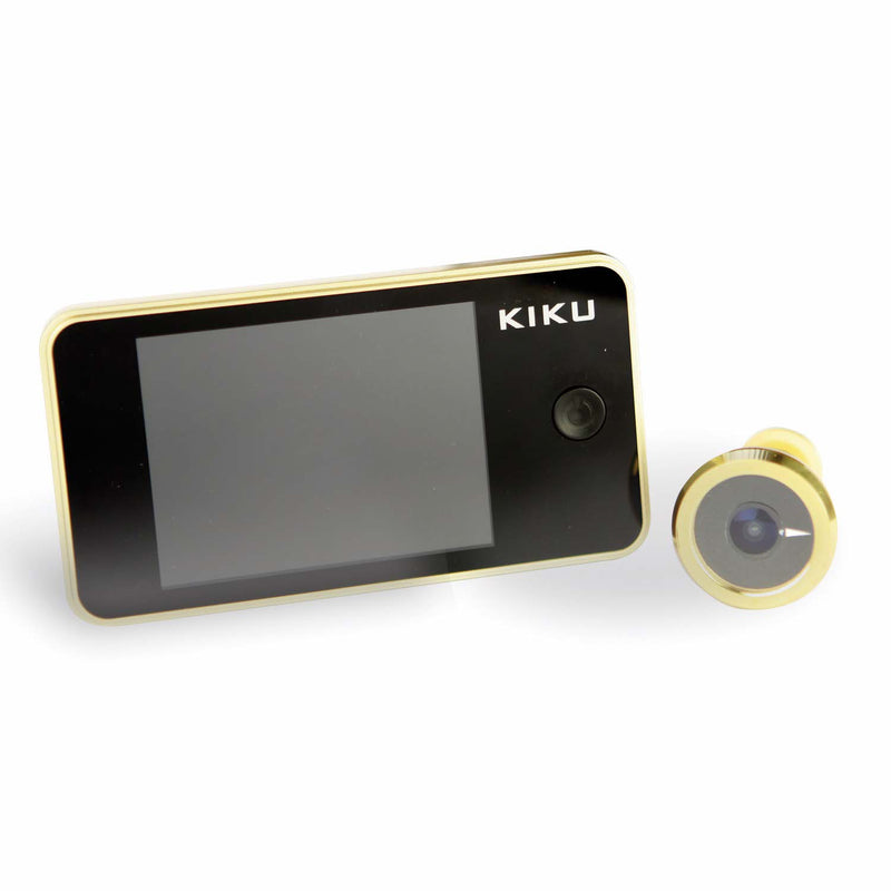 Mirilla digital Kiku con pantalla de 3,2" y cámara dorada visión 105º