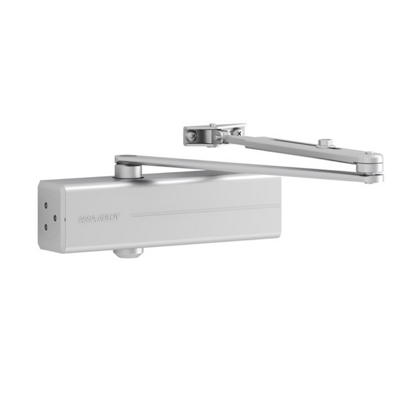 Cierrapuertas aéreo Tesa DC140 plata de brazo articulado para puertas de hasta 125cm