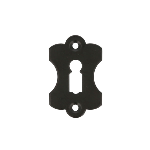 Bocallave vertical rústica lisa para llave gorja en acabado negro de 60x38mm