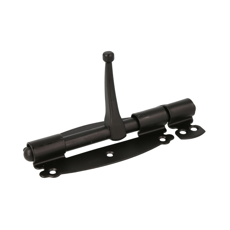 Rustic latch bolt in black finish 120x55 for doors