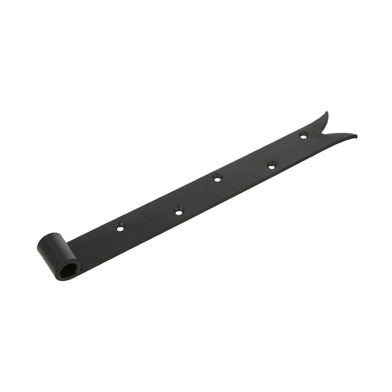 Gozne gótico plano en negro de 300x35mm para montaje con pernio eje 14mm