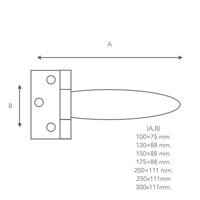 150x88 T hinge made of steel in gold finish