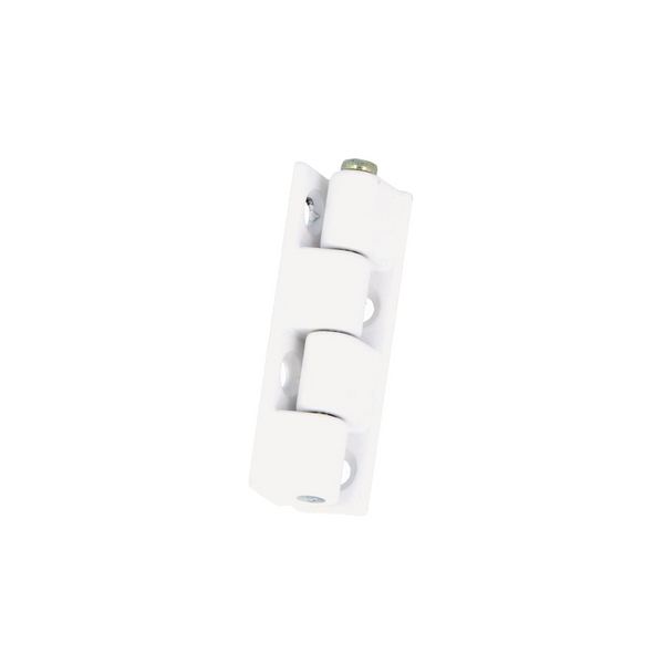 Wardrobe hinge with removable axis in zamak white finish without finish 40x9mm