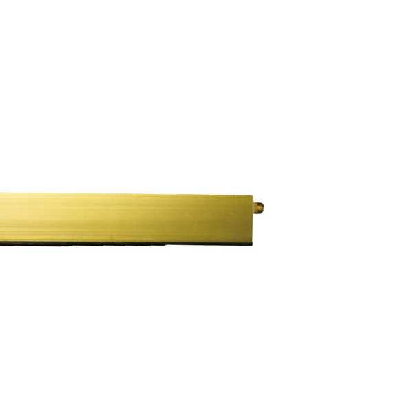 Burlete automático en oro de atornillar de aluminio con cierre de goma 820mm