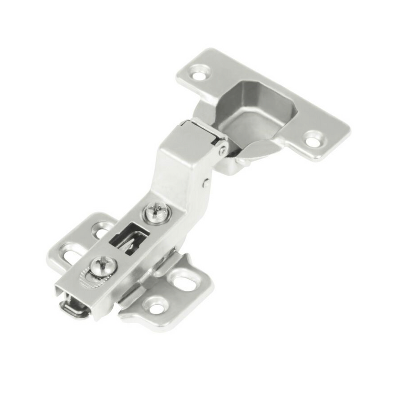 Super angled 35mm cup hinge 110º opening with 2D adjustable clip base