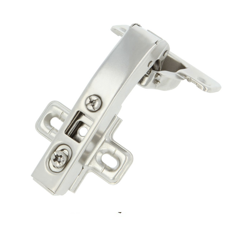 Straight corner hinge with 35mm clip base cup with 90º opening 