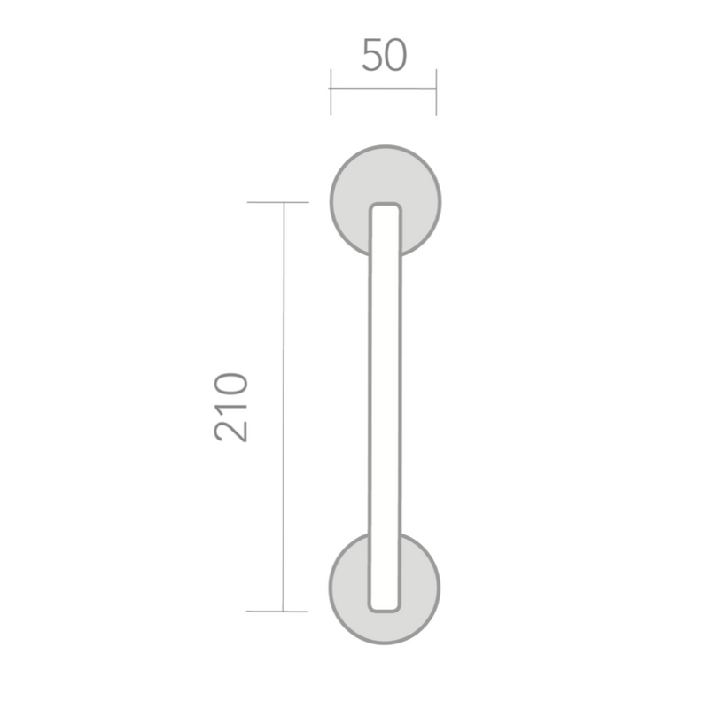 Cabo de alumínio com acabamento em roseta redonda branco modelo 534A 