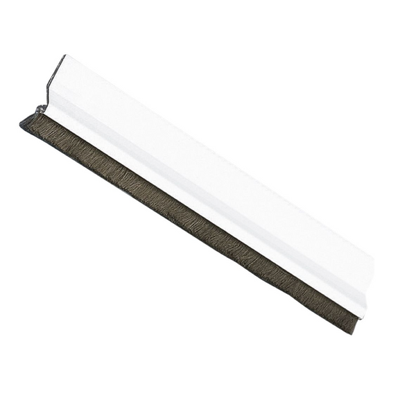 Burlete adhesivo blanco de sobreponer de aluminio de 820mm con cepillo