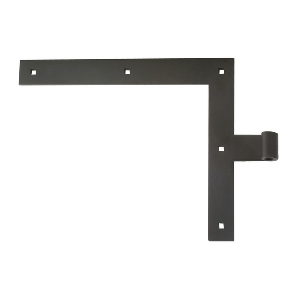 Gozne negro de 300x240mm de escuadra canto recto para montaje con pernio de eje 14mm