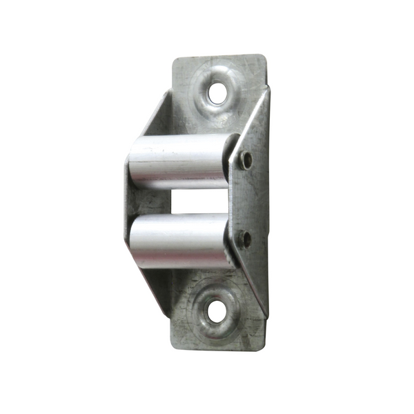 Guía metálica con rodillos de aluminio para cinta de persiana de máximo 22mm
