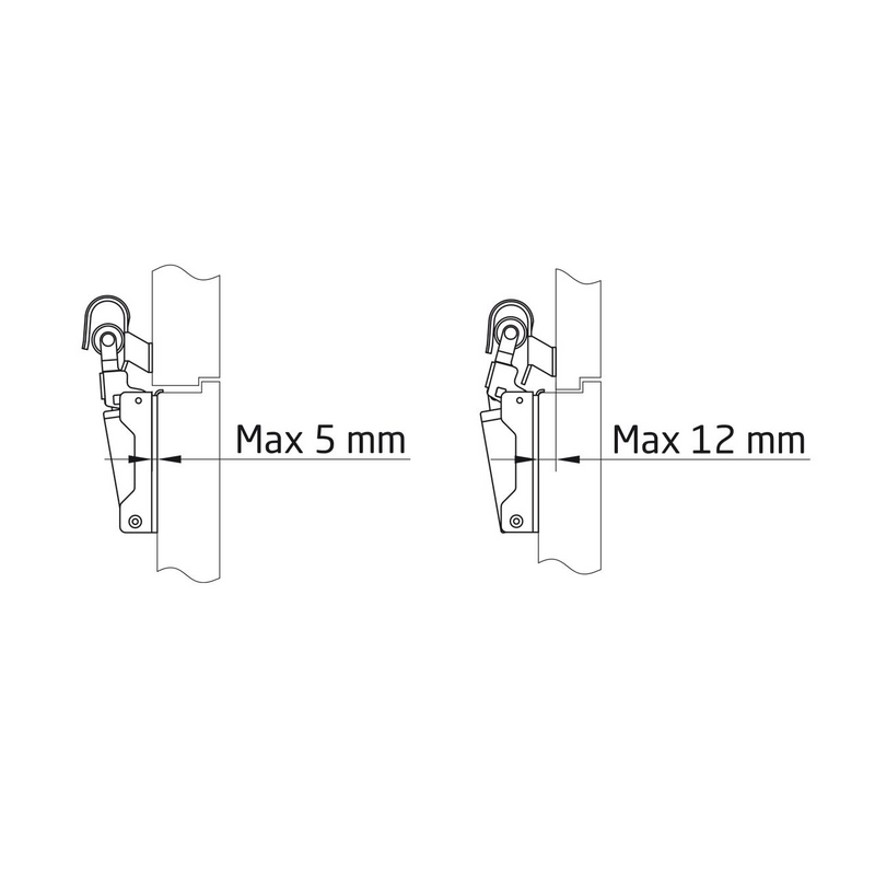 Retenedor hidráulico amortiguador para cierre de puerta niquelado para peso máximo de 40kg
