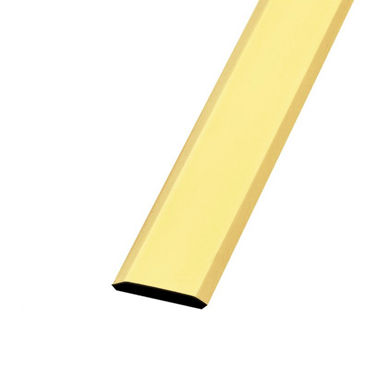 Tapajuntas latón dorado liso adhesivo de 720x34mm para suelos