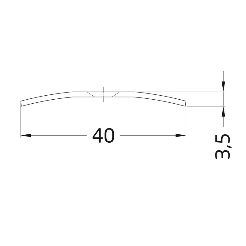 820mm oak finish screw-on smooth aluminum flashing for floor