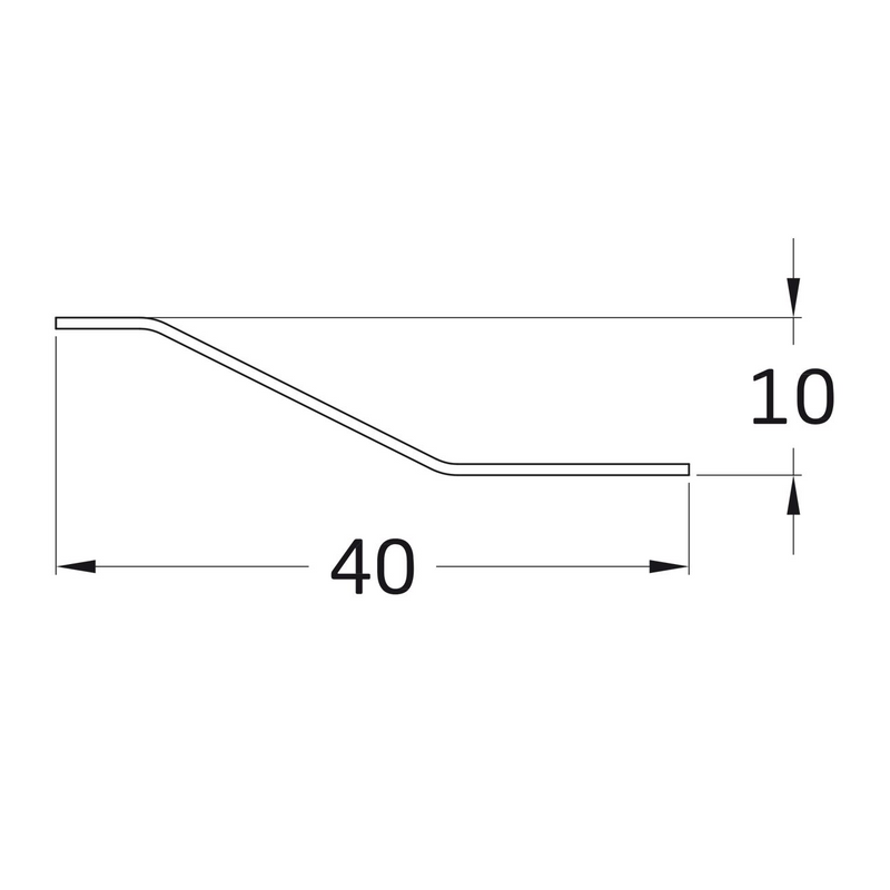 820x40mm adhesive step stainless steel flashing for floor