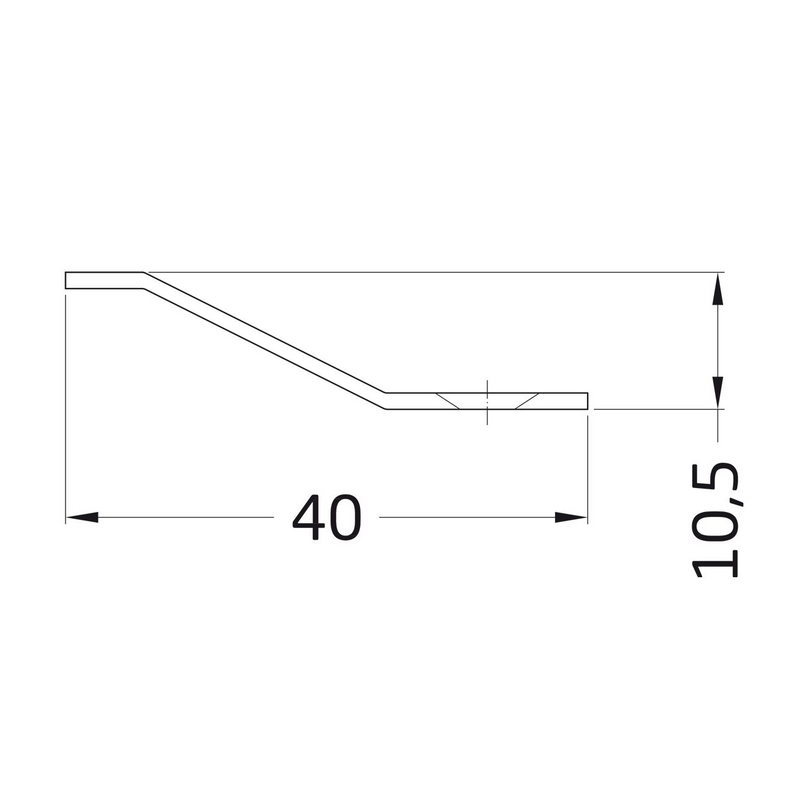 Walnut aluminum flashing on 820x40mm screw-in step for floor