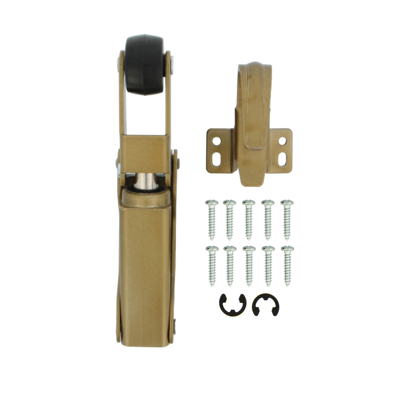 Hydraulic damper retainer for golden door closure for maximum weight of 40kg