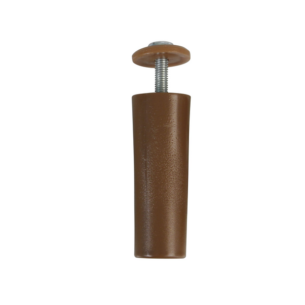 Tope para persiana marrón de 60mm de polipropileno con tornillo de métrica 5