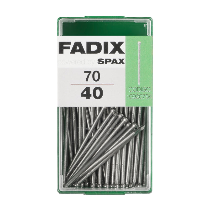 Box of 70 40mm iron nails with missing heads