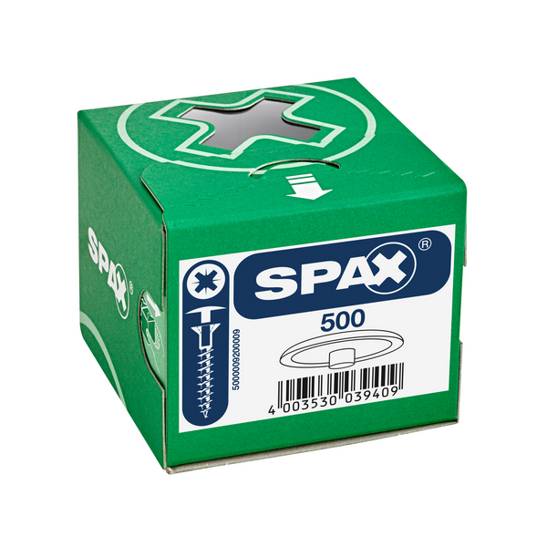 Caja de 500 tapones blancos SPAX para tornillos universales