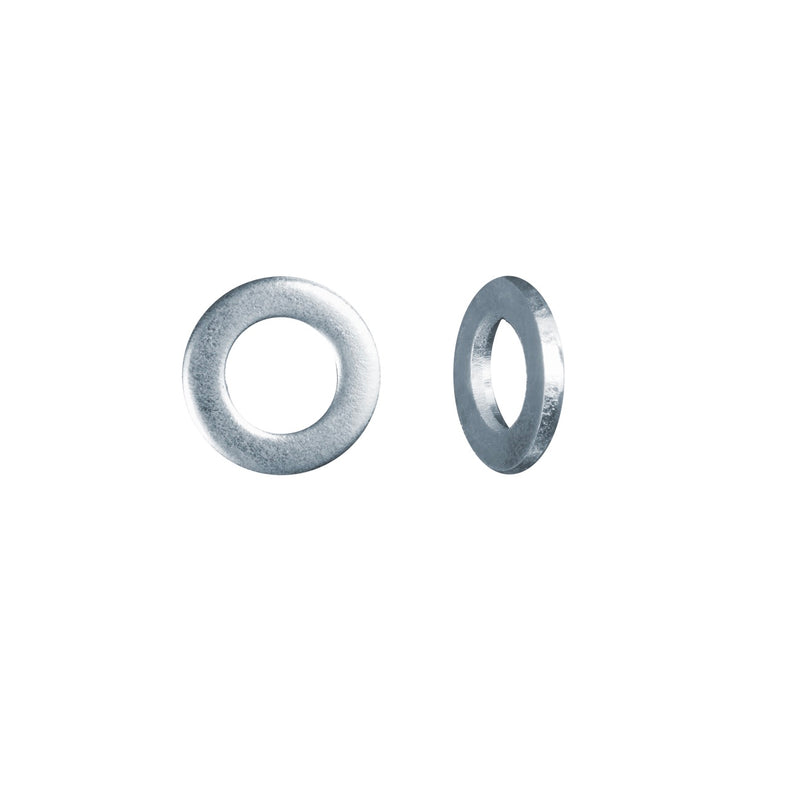 100 DIN 125 Zinc Plated Steel Flat Washers Metric 6.4 Inner and 12 Outer Diameter