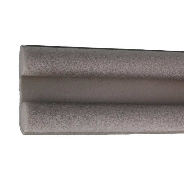 Burlete gris de doble rodillo flexible con recubrimiento de poliéster para instalar deslizando