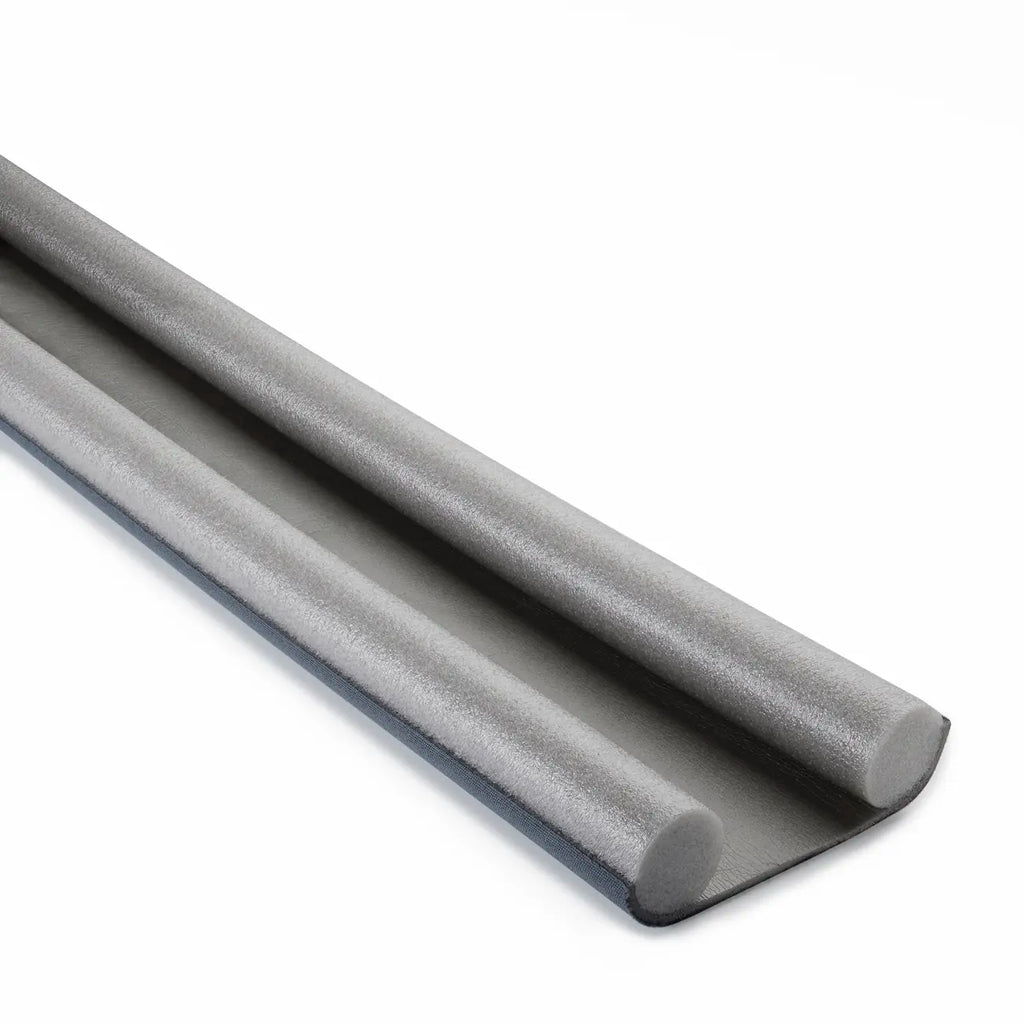 Burlete gris flexible de espuma 95cm para bajo puerta fácil instalar